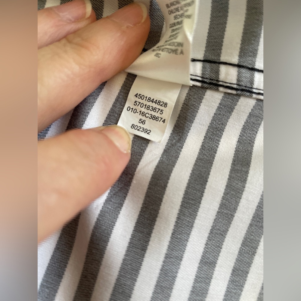 CHICO’S Black & White Striped Shirt - Picture 8 of 8